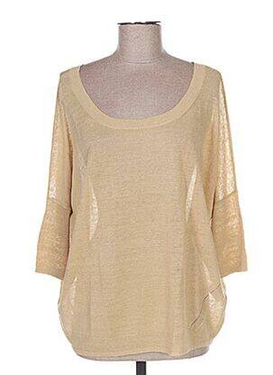 Pull beige FINE COLLECTION pour femme