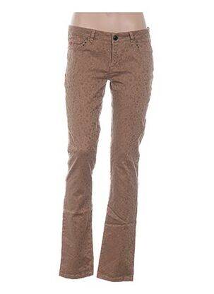 Pantalon slim taille basse taille basse beige I.CODE (By IKKS) femme