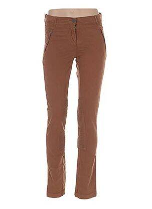 Pantalon slim poches marron MAE MAHE femme