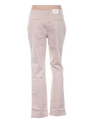 Pantalon chino fermeture zippée sous rabat boutonné taille normale beige NICE THINGS femme