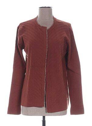 Gilet manches longues col rond marron VOODOO femme