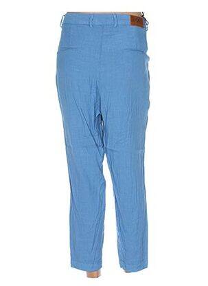 Pantalon taille haute taille haute bleu MENSI COLLEZIONE femme