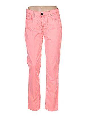 Pantalon slim taille basse taille basse rose MENSI COLLEZIONE femme