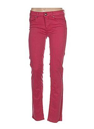 Pantalon slim taille basse taille basse rouge MENSI COLLEZIONE femme