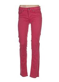 Pantalon slim taille basse taille basse rouge MENSI COLLEZIONE femme