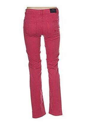 Pantalon slim taille basse taille basse rouge MENSI COLLEZIONE femme