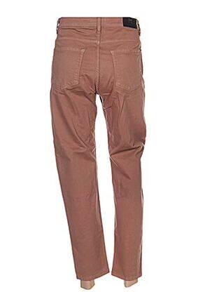 Pantalon 7/8 fermeture zippée sous rabat boutonné taille normale marron MENSI COLLEZIONE femme