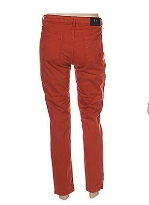 Pantalon 7/8 slim taille basse orange MENSI COLLEZIONE femme