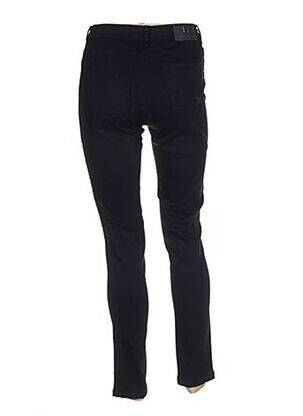 Pantalon slim taille basse taille basse bleu MENSI COLLEZIONE femme