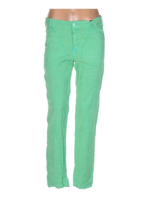 Pantalon droit vert MENSI COLLEZIONE pour femme