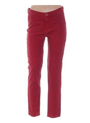 Pantalon slim taille normale taille normale rouge MENSI COLLEZIONE femme