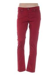 Pantalon slim taille basse taille basse rouge MENSI COLLEZIONE femme