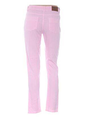 Pantalon 7/8 fermeture zippée sous rabat boutonné taille normale rose MENSI COLLEZIONE femme