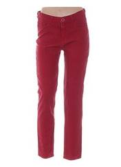 Pantalon slim rouge MENSI COLLEZIONE pour femme seconde vue