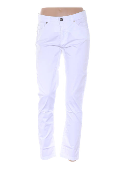 Pantalon slim blanc MENSI COLLEZIONE pour femme