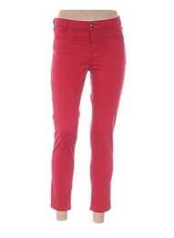 Pantalon 7/8 stretch taille basse rouge MENSI COLLEZIONE femme