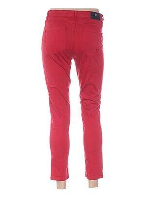 Pantalon 7/8 stretch taille basse rouge MENSI COLLEZIONE femme
