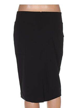 Jupe mi-longue coupe droite noir MENSI COLLEZIONE femme