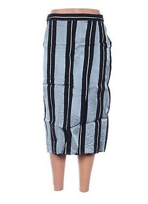 Jupe mi-longue fermeture zip latéral bleu CHLOÉ STORA femme