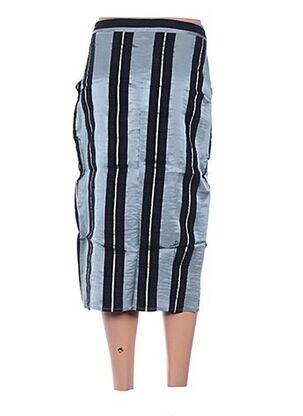Jupe mi-longue fermeture zip latéral bleu CHLOÉ STORA femme
