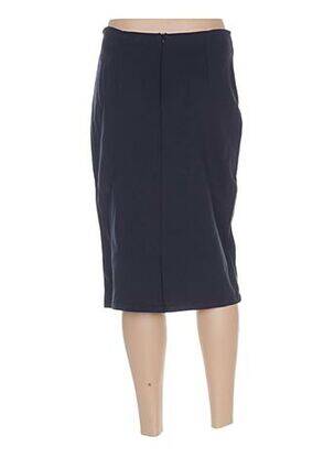 Jupe mi-longue taille à pinces bleu QUATTRO femme