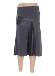 Jupe mi-longue taille élastique gris QUATTRO femme