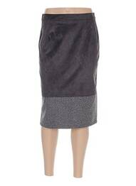 Jupe mi-longue taille à pinces gris QUATTRO femme