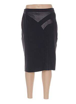 Jupe mi-longue coupe droite noir QUATTRO femme