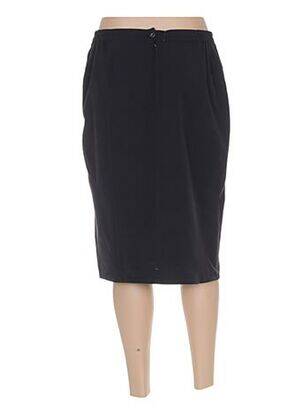 Jupe mi-longue coupe droite noir QUATTRO femme