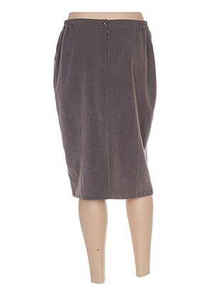 Jupe mi-longue coupe droite marron QUATTRO femme