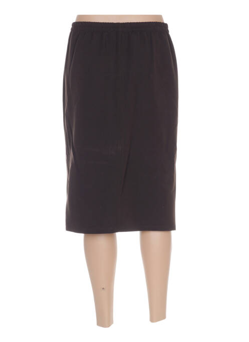 Jupe mi-longue marron QUATTRO pour femme