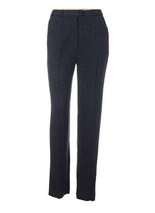 Pantalon droit fermeture zippée sous rabat boutonné taille normale bleu QUATTRO femme