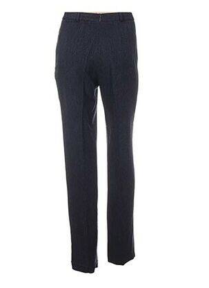 Pantalon droit fermeture zippée sous rabat boutonné taille normale bleu QUATTRO femme