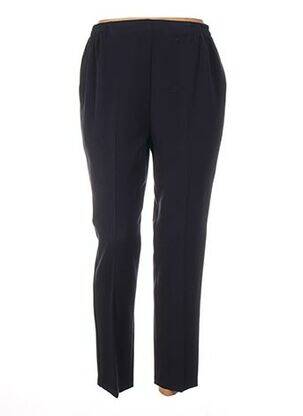 Pantalon droit taille élastique bleu QUATTRO femme
