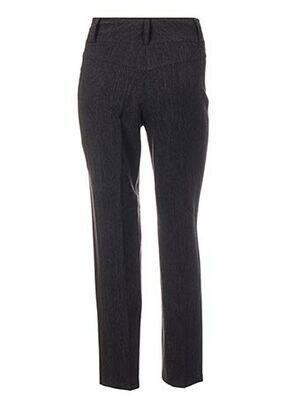 Pantalon droit fermeture zippée sous rabat boutonné taille normale gris QUATTRO femme