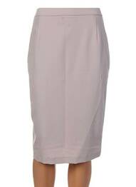 Jupe mi-longue coupe droite gris QUATTRO femme