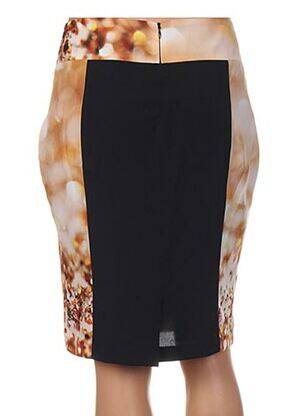Jupe mi-longue doublure marron QUATTRO femme