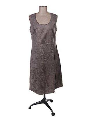 Robe mi-longue sans manche sans manche marron QUATTRO femme