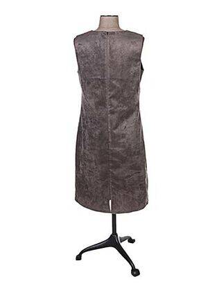 Robe mi-longue sans manche sans manche marron QUATTRO femme