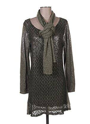 Robe pull vert QUATTRO pour femme