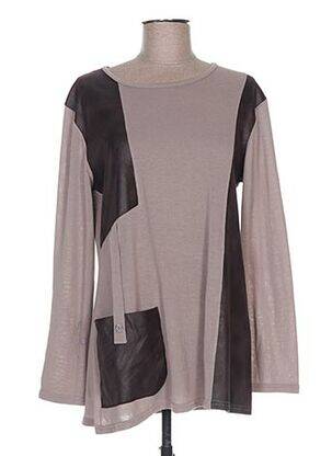T-shirt manches longues manches longues marron QUATTRO femme
