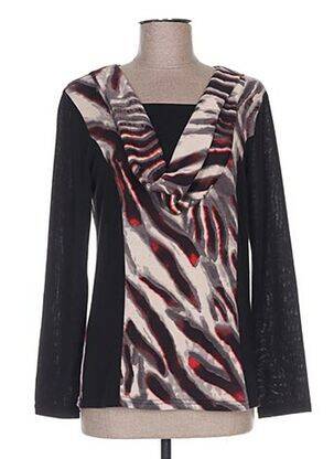 Pull coupe cintrée manches longues rouge QUATTRO femme