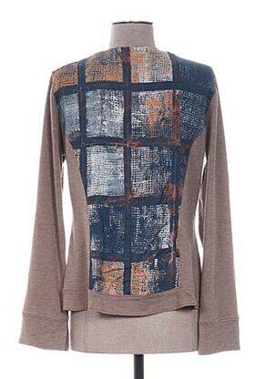 Gilet manches longues coupe cintrée beige QUATTRO femme