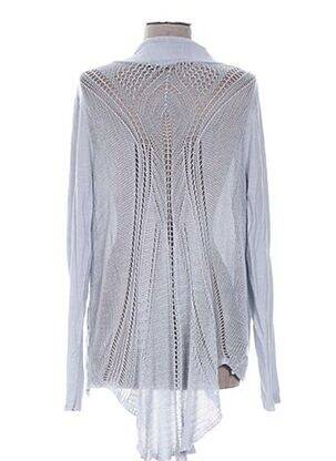 Gilet manches longues col châle gris QUATTRO femme