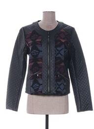 Veste casual col rond noir QUATTRO femme