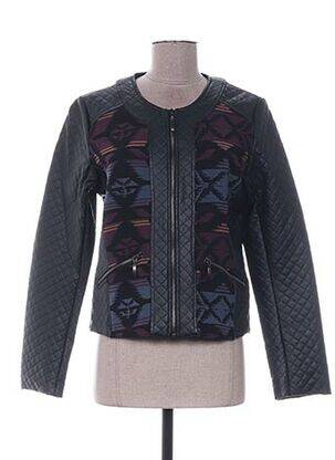 Veste casual col rond noir QUATTRO femme