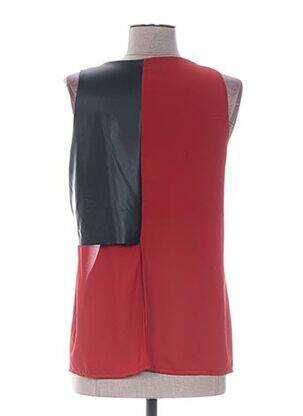 Top coupe fluide sans manche orange QUATTRO femme