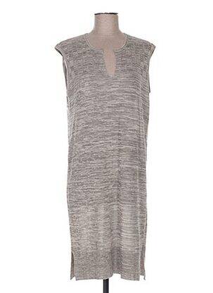 Robe pull resserrée sur le bas manches courtes beige ROSA TAPIOCA femme