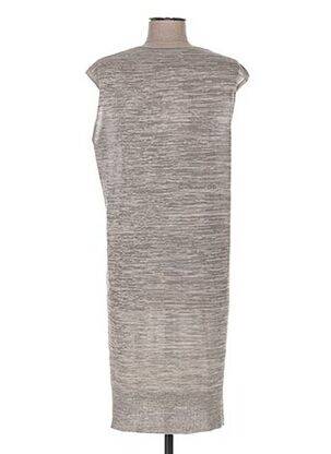 Robe pull resserrée sur le bas manches courtes beige ROSA TAPIOCA femme