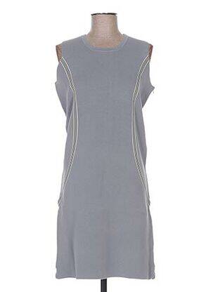 Robe pull coupe droite sans manche gris ROSE TONKA femme
